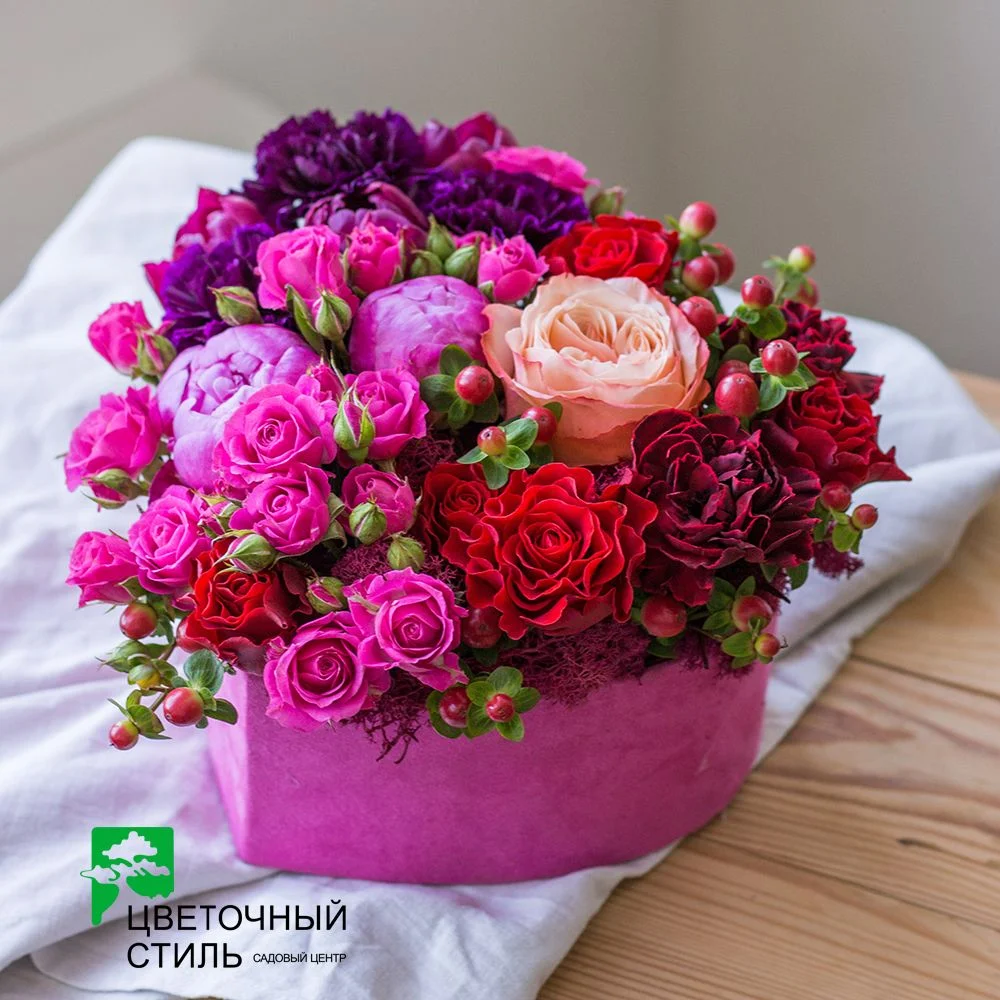 Композиція на день св. Валентина №20 — Квітковий стиль, Харків