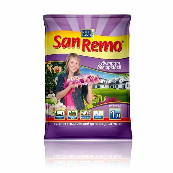 Субстрат для орхідей "SanRemo" (Об'єм нетто 1,0 л)