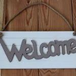 Табличка "Welcome" — Квітковий стиль, Харків