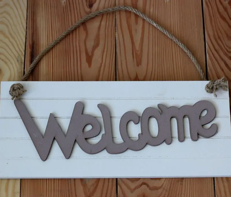 Табличка "Welcome"