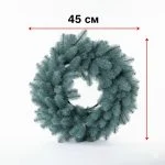 Вінок Premium литий 45см блакитний — Квітковий стиль, Харків